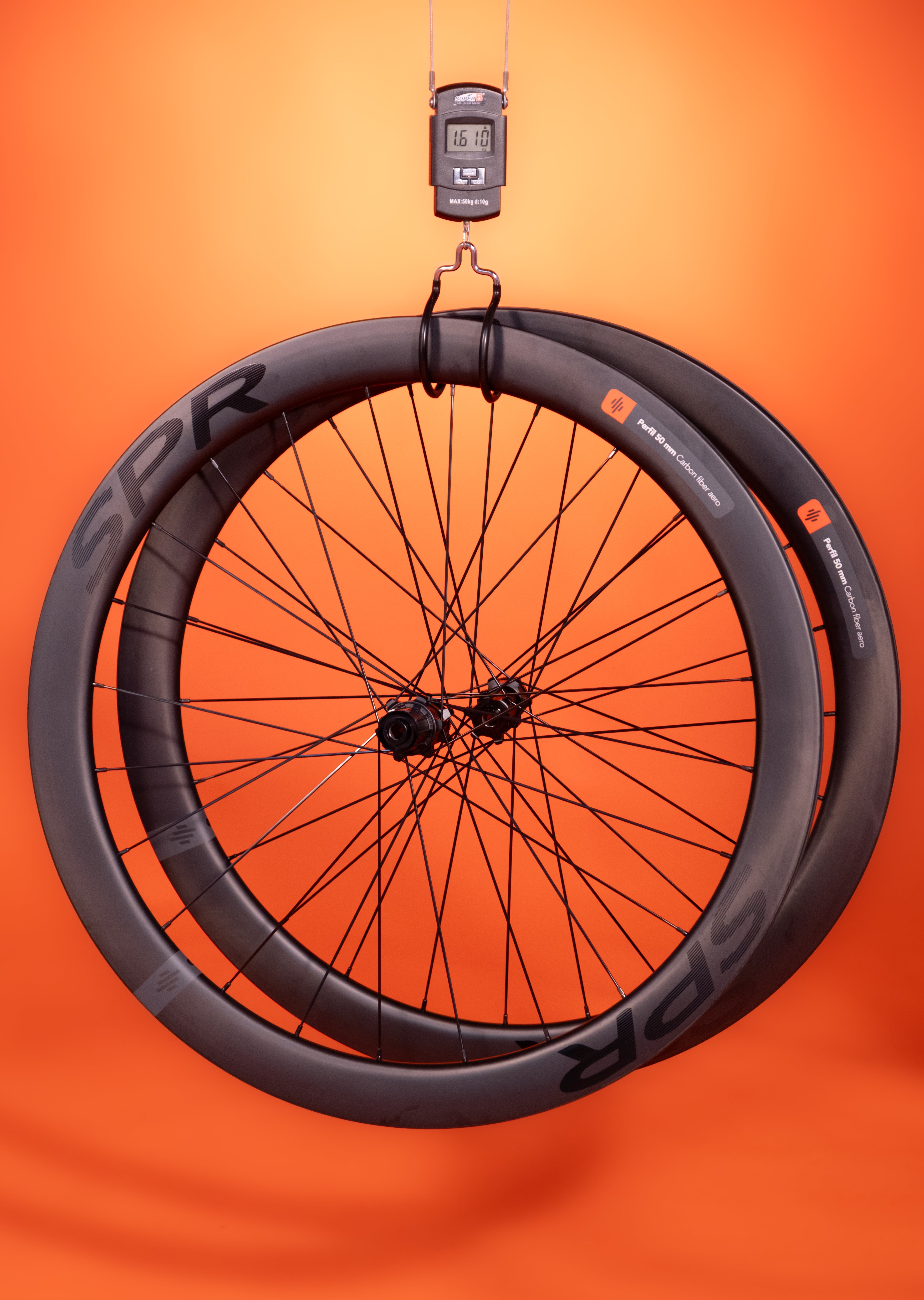 Ruedas en carbono para bicicleta de ruta y freno de disco perfil 50 mm  SPR RACE LEGEND