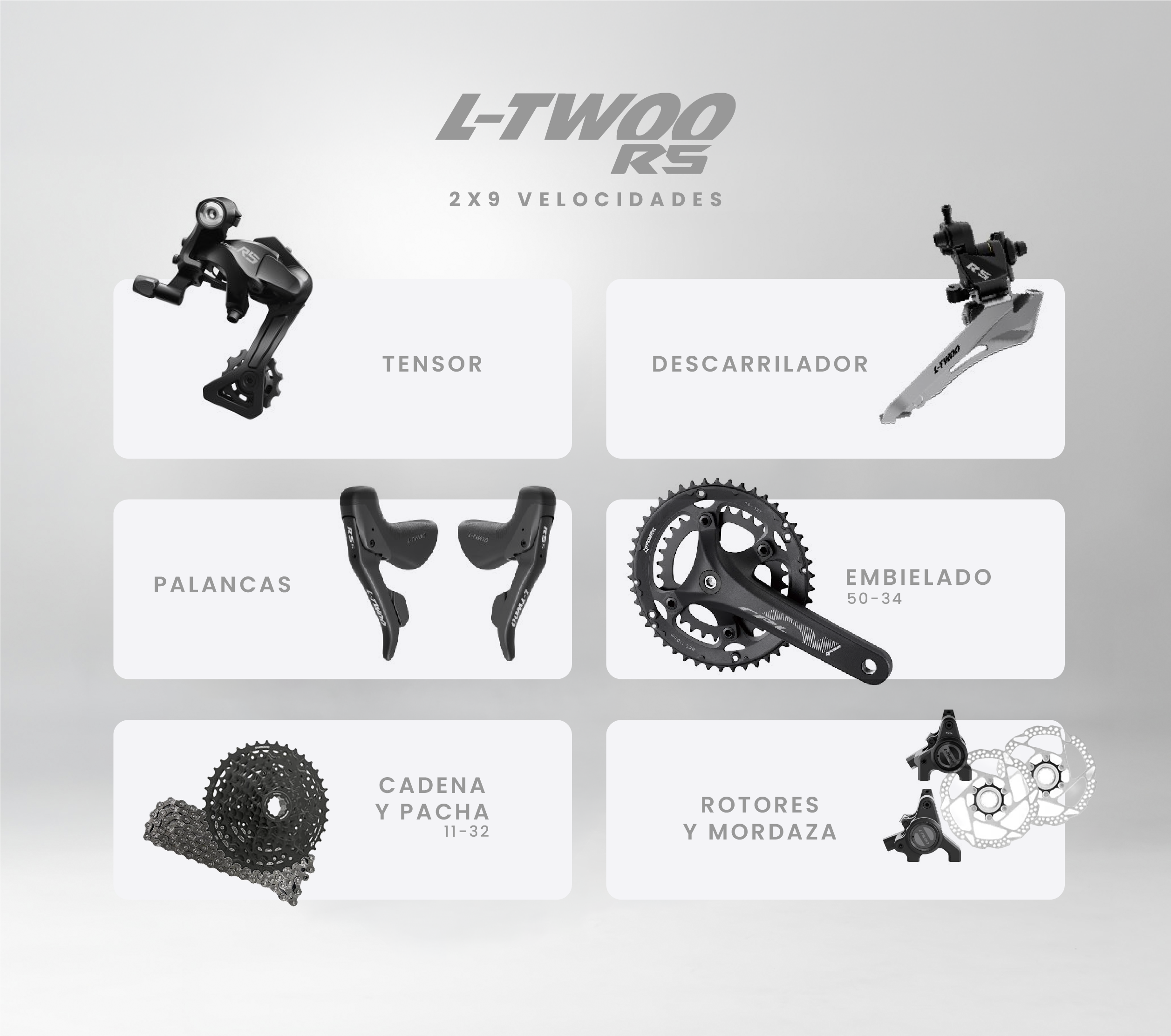 Bicicleta de ruta ELEMENTO en aluminio grupo LTWOO R5 2x9 vel.
