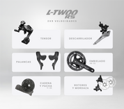 Bicicleta de gravel MÍTICA en aluminio grupo LTWOO R5 2x9 vel.