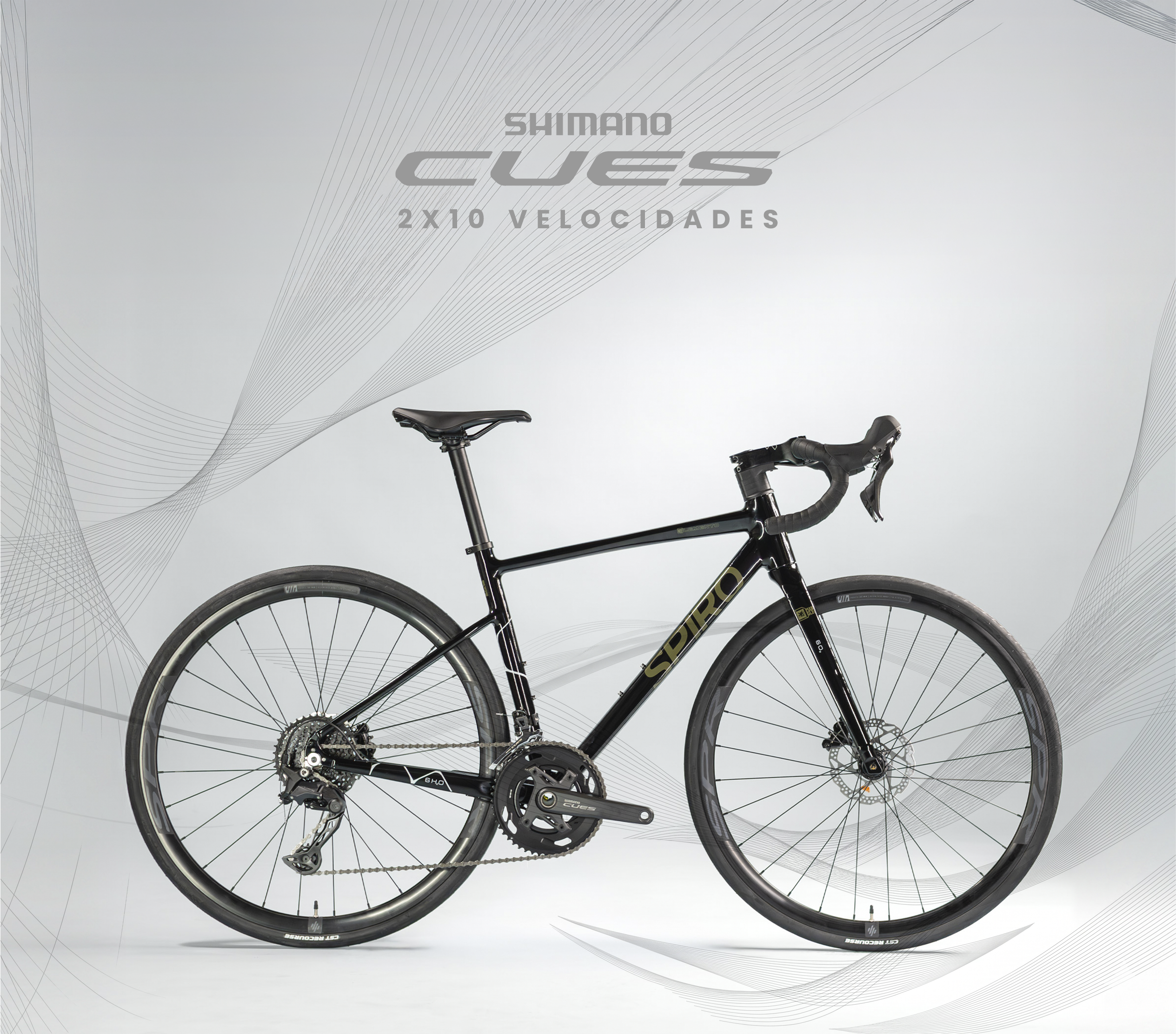 Bicicleta de ruta ELEMENTO en aluminio grupo CUES 2x10 vel.