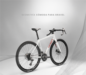 Bicicleta de gravel MÍTICA en aluminio grupo CUES 2x10 vel.