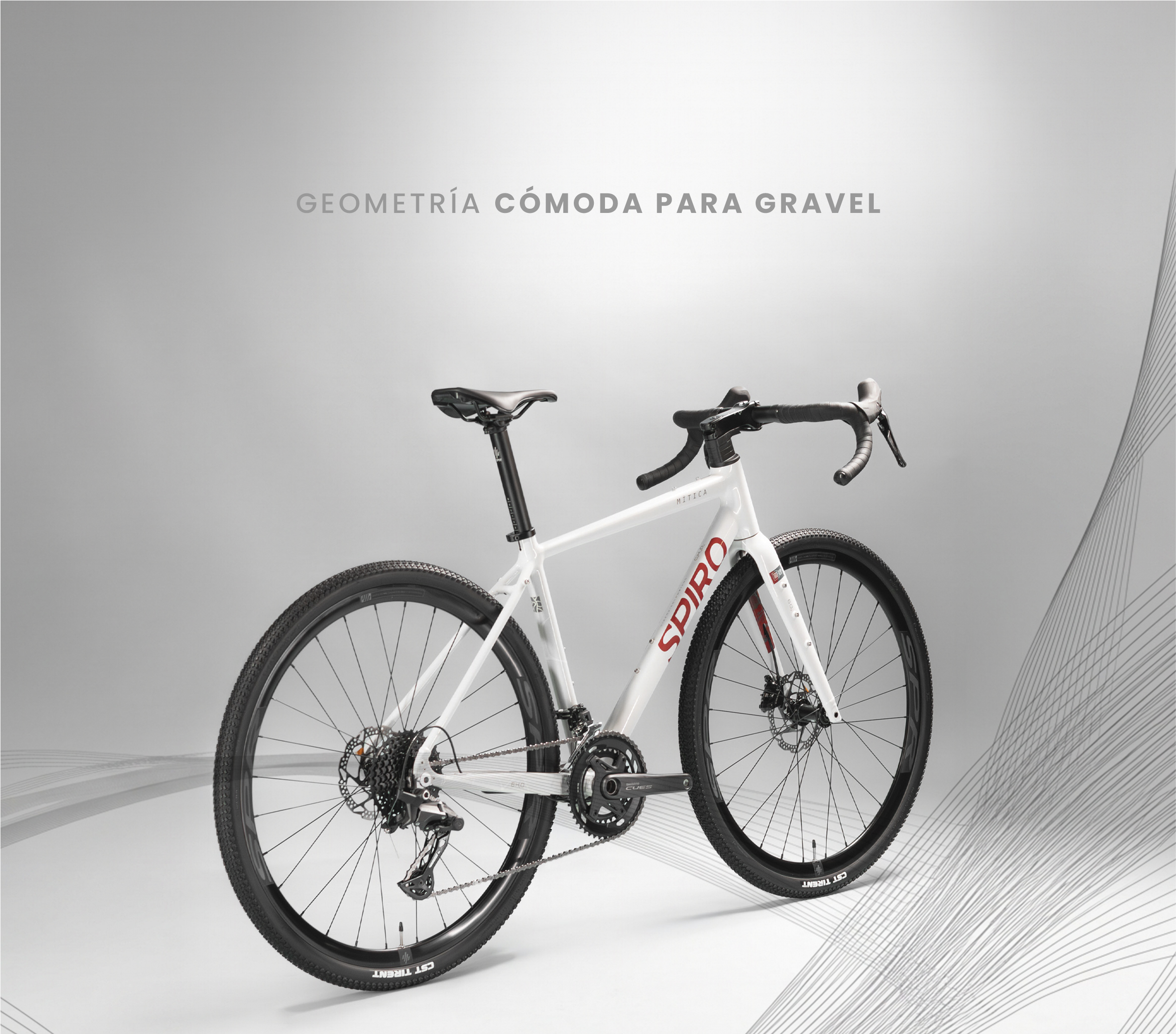 Bicicleta de gravel MÍTICA en aluminio grupo CUES 2x10 vel.