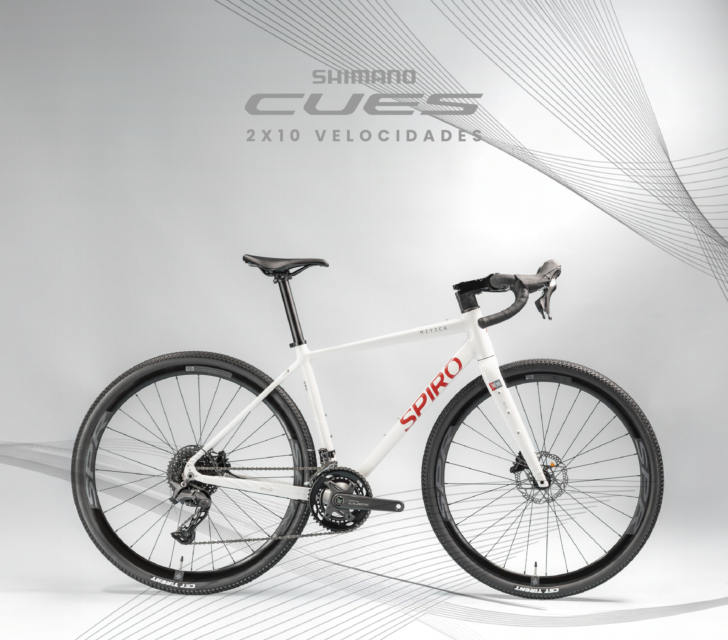 Bicicleta de gravel MÍTICA en aluminio grupo LTWOO R5 2x9 vel.