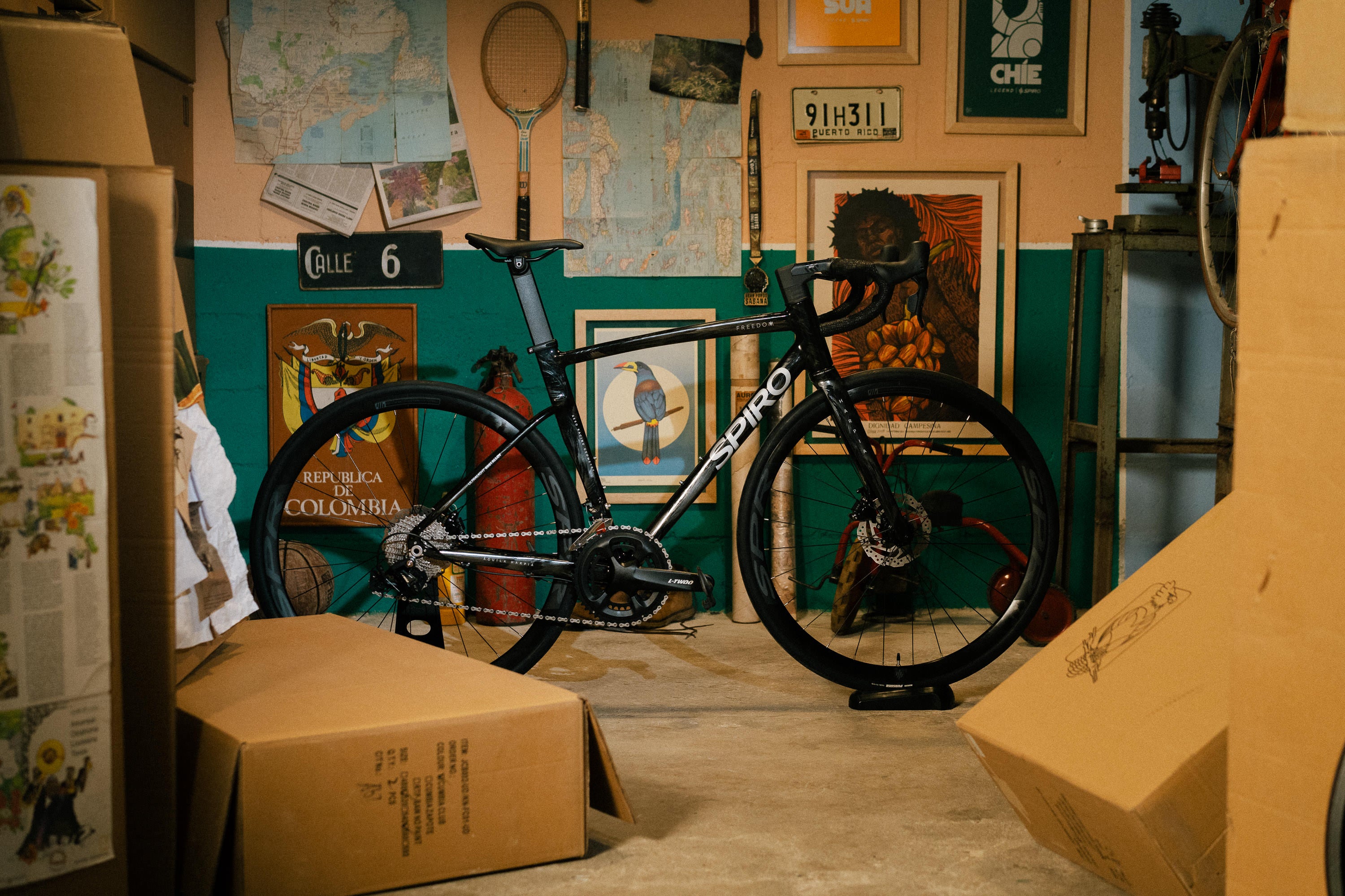 Diseño moderno al nivel de bicicletas en carbono